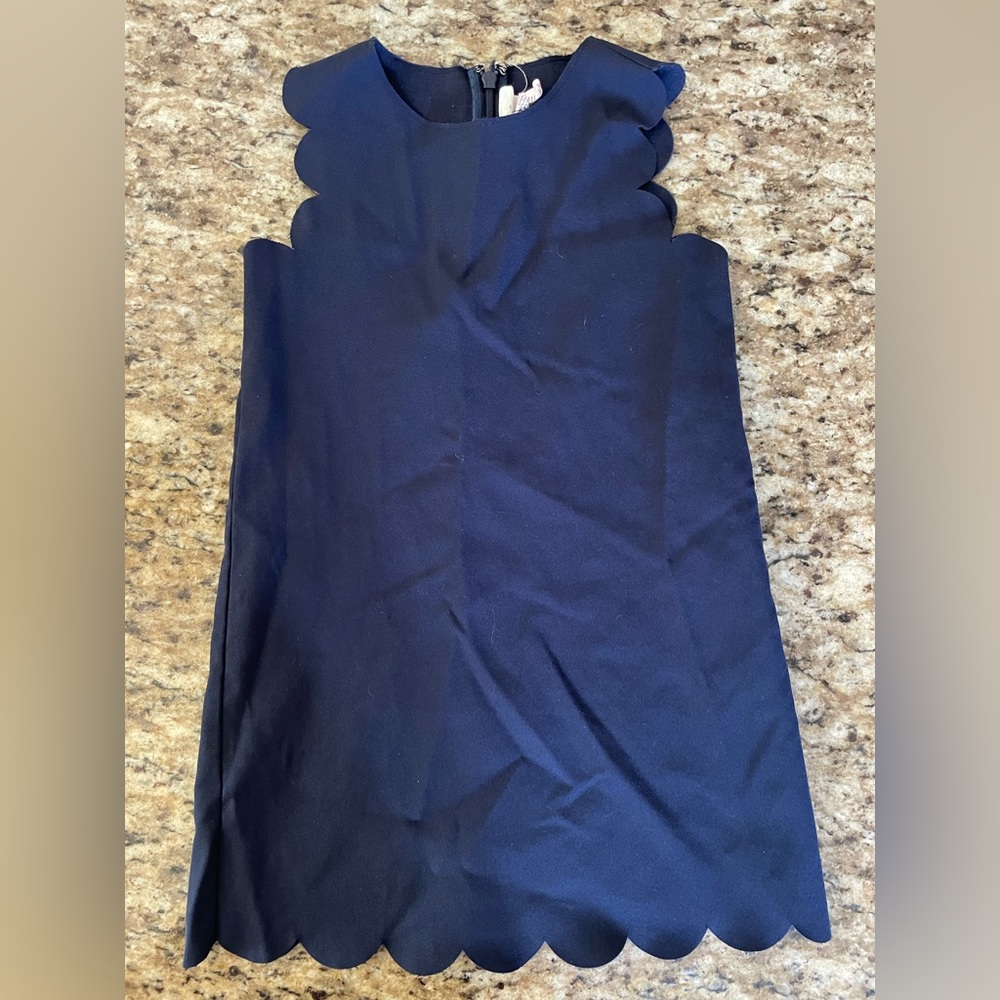 Crewcuts (JCrew) size 5 Navy Scallop Edge Dress